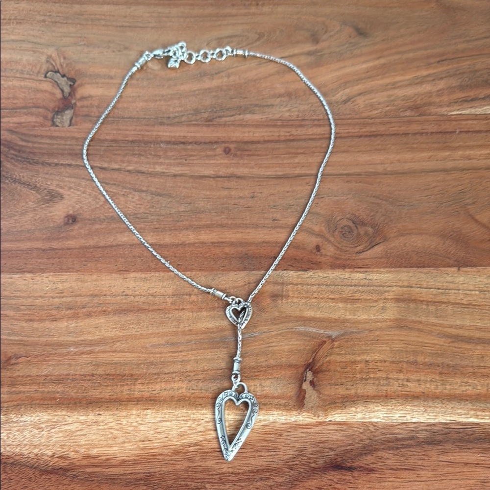 Brighton Silver Lariat Necklace with Arrowhead Charm